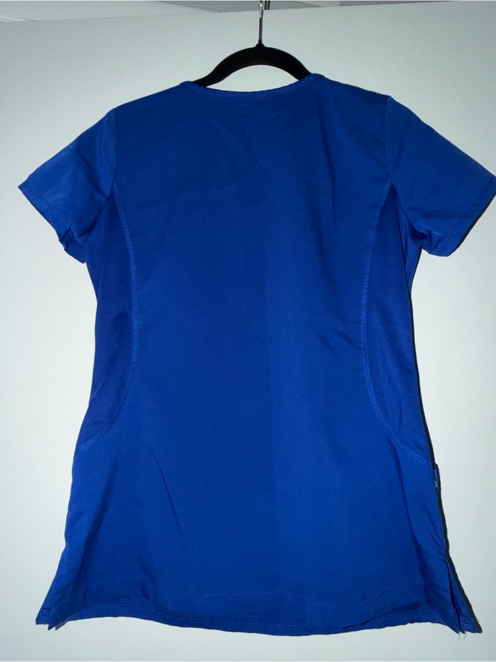 healing hands Royal Blue V-Neck Scrub Top - Picture 3 of 4